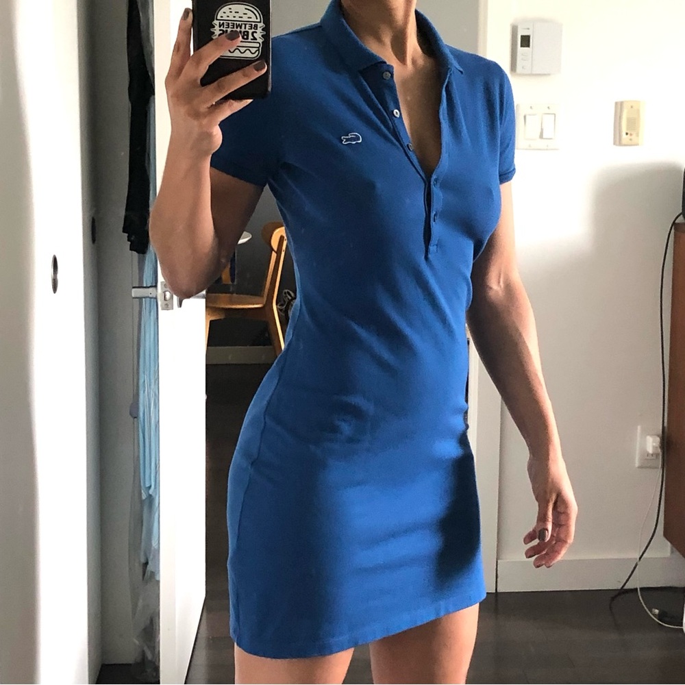 Blue Lacoste Polo Style Tennis Dress